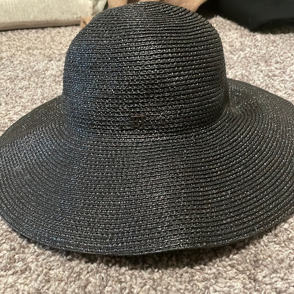 Eric Javits 'Hampton' Straw Sun Hat-Black